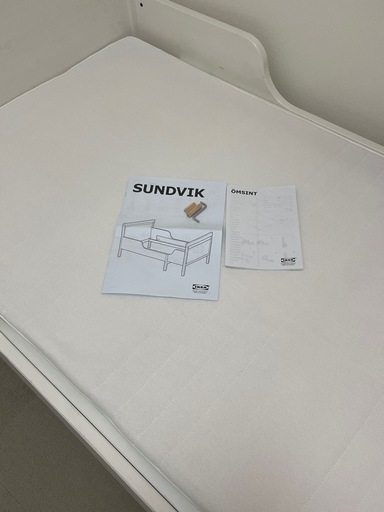 IKEA SUNDVIK スンドヴィーク 伸長式ベッドフレーム+すのこ+オムスィント マットレス