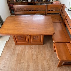 家具調ダイニングテーブル　椅子セット