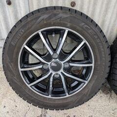 155/65R13 13インチ スタッドレスタイヤ＋アルミホイール 4本組の画像