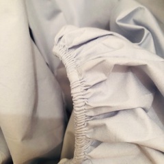 シングルサイズ ボックスシーツ 防水 丸洗い可 水色の画像