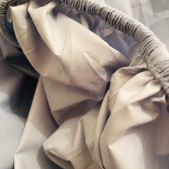 シングルサイズ ボックスシーツ 防水 丸洗い可 水色の画像