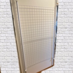 つっぱりパーテーション 壁収納 ワイヤーネット