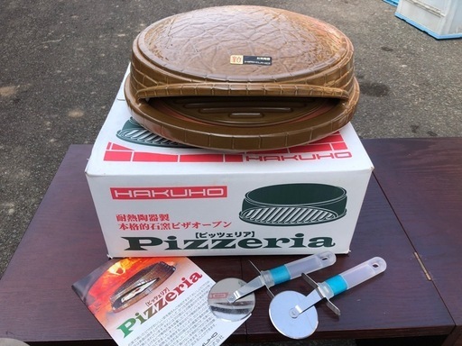本格石窯ピザオーブンピッツェリアガスコンロでも使用可❣️未使用中古品