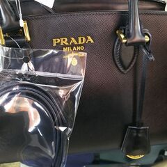 PRADA　ハンドバッグ　ブラック　レザー　1BA164　IKZ...