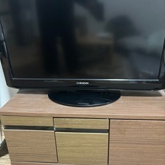 32型テレビ、テレビ台、fire stick、地上波ケーブル、