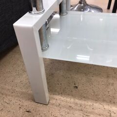 【A528】ガラステーブル  幅90cm×奥行50cm×高さ40cm の画像