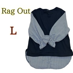 【Rag Out】Lサイズ ラグアウト ボーダー フェミニン 春...