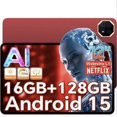 Android 15 タブレット 12インチ 16GB+128G...