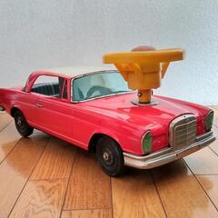 大きなブリキの自動車　ベンツ　イチコー製　昭和レトロ　