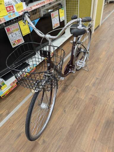 変速付き自転車　ブラウン　26インチ【ジャングルジャングルイズミヤ広陵店】