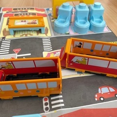 しまじろうタウンセット　電車　車　乗り物　ごっこあそびの画像