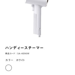 美品ツインバード ハンディースチーマー スチームアイロン