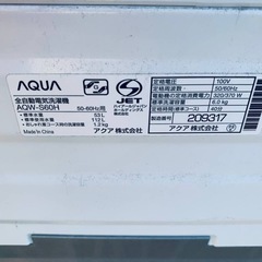 ✅AQUA 電気洗濯機✅ ✅AQW-S60H✅の画像