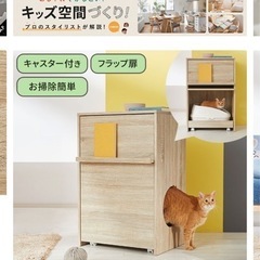 【3/4まで】猫家具　トイレ収納の画像