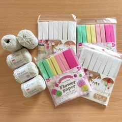 フラワーペーパー&ラメ紐