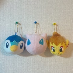 【3つセット】ポケモンマスコットキーホルダー ファスナー付き