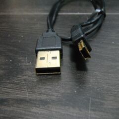 【中古】アーベル ARVEL USBケーブル USB2.0 極細　mini-Bタイプ　ミニコネクタタイプ ブラック 0.5m AUSM05BKの画像