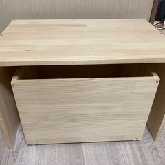 取引終了　木製　おもちゃ箱の画像