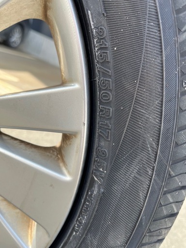 新品タイヤ+ホイール　ヨコハマタイヤ　215/50r17　