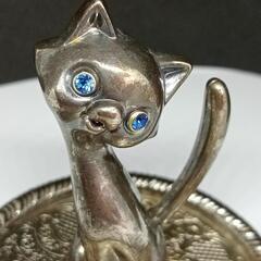 ビンテージ 猫の置物　EP ZINC ALLOY  透ケ下