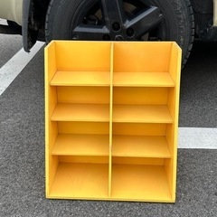 商談決定品 木製4段×2列のコレクション棚 