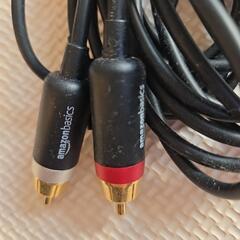 RCAアダプターオーディオケーブル アンプ用 (3.5Aux - 2 RCA) 金メッキプラグ オーディオケーブルの画像