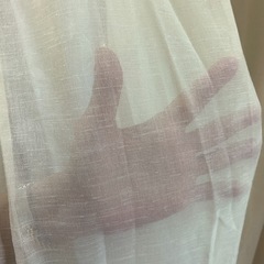 カラーシフォンカーテン  クリーム 2枚組の画像