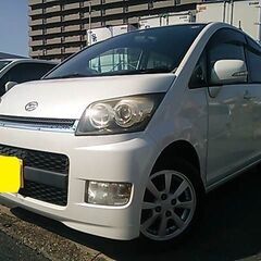 ☆車検２年付☆H20 ムーブカスタム　111300キロ　スマートキー　HDDナビ　DVD 　電動格納ウィンカーミラー　１４インチアルミの画像