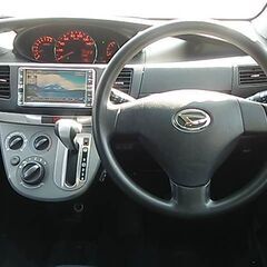 ☆車検２年付☆H20 ムーブカスタム　111300キロ　スマートキー　HDDナビ　DVD 　電動格納ウィンカーミラー　１４インチアルミの画像