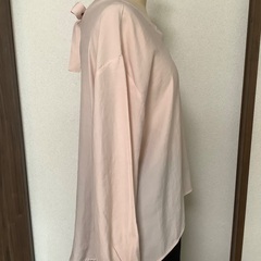 淡いピンクブラウスの画像