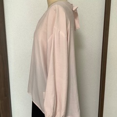 淡いピンクブラウスの画像