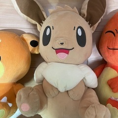 3月中　ポケモン　ぬいぐるみ２点　ヒトカゲ　イーブイの画像