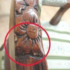 アンティーク調 チェア アームチェア 高87㎝ 猫脚 ロココ調 椅子 いす 西岡店の画像