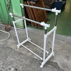 2列ハンガーラック　高さ調節可能