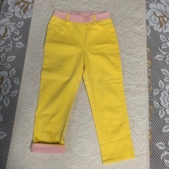 ズボン　女の子　　綿　黄色110センチ