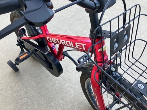 ジュニア自転車折りたたみコマ付16インチ