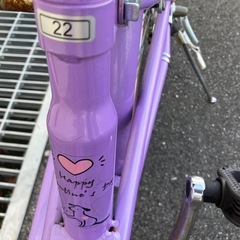 ジュニア自転車　女の子に人気パープル　22インチ　　の画像