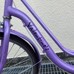 ジュニア自転車　女の子に人気パープル　22インチ　　の画像