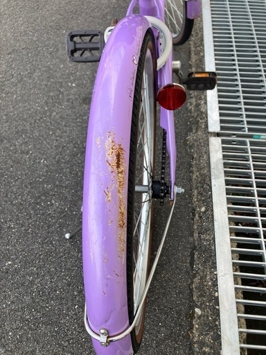 ジュニア自転車　女の子に人気パープル　22インチ　　