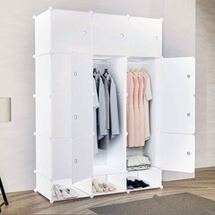 ワードローブ クローゼット 組み立て式 収納棚の画像