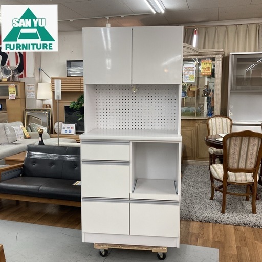 ジモティー限定価格！S700 ⭐ 三友ファニチャー キッチンボード 食器棚 幅80cm USED 綺麗