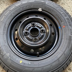 スズキ エブリィ純正スチールホイール夏タイヤセット 新車外し 2...
