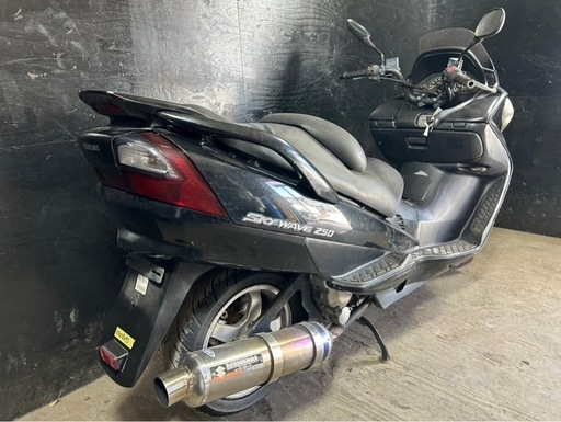 ★支払い総額3.8万円★定休日なし！関東圏内即日配送可能♪スズキ スカイウェイブ250 CJ43A 社外マフラー！激安ビッグ！