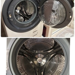 シャープ ドラム式洗濯機 ES-S7D 7kg ホワイトの画像