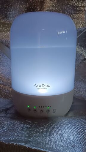 美品大容量10畳用超音波ヒーターハイブリッド加湿器LEDアロマ機能搭載タッチセンサー