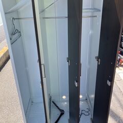 スマイル 木扉 スチールロッカー ３連３人用の画像