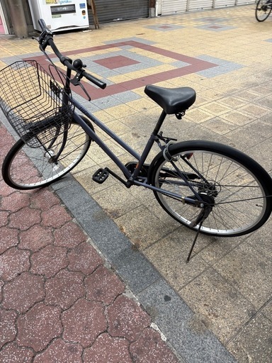 26インチ　シティバイク　自転車　ママチャリ　6速&オートライト付