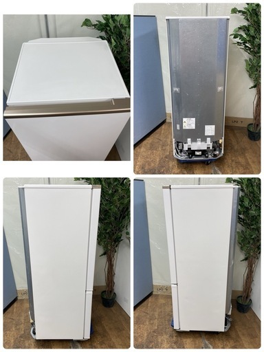 R702 ☀️ 2022年製の美品！ ジモティー限定価格！ AQUA 2ドア冷蔵庫（201L 右開き）AQR-20MBK ⭐ 動作確認