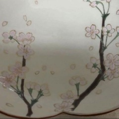 九谷焼　大皿　桜柄 の画像