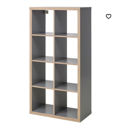 イケア　KALLAX 2x4マスのシェルフユニット